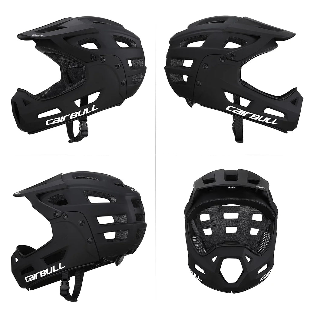 Mountain Biking Helmet CAIRBULL Full Face Bike Helmet with Detachable Chin Guard and Visor