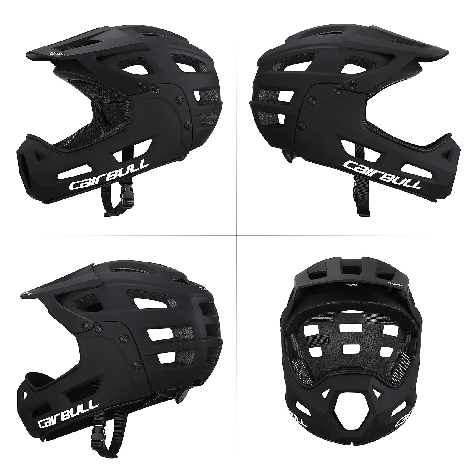 Mountain Biking Helmet CAIRBULL Full Face Bike Helmet with Detachable Chin Guard and Visor