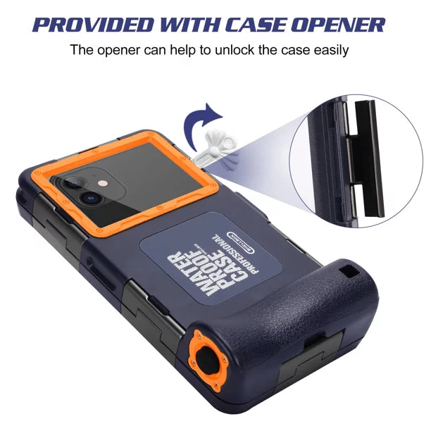 UrbanX Professional [15m/50ft] Swimming Diving Surfing Snorkeling Photo Video Waterproof Protective Case Underwater Housing for Galaxy M21s And all Phones Up to 6.9 Inch LCD with Lanyard