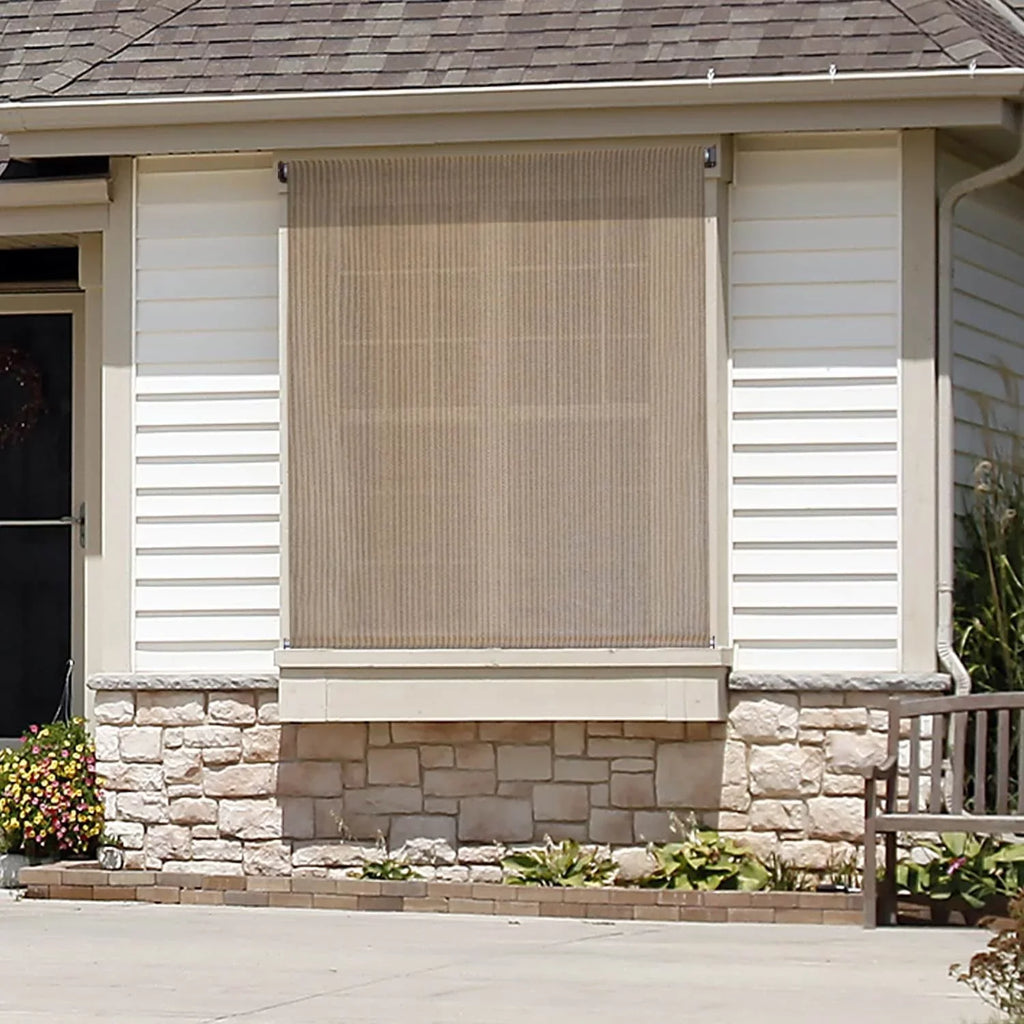 Keystone Fabrics P7225 96 x 72 in. Outdoor Cordless Sun Shade, Canyon