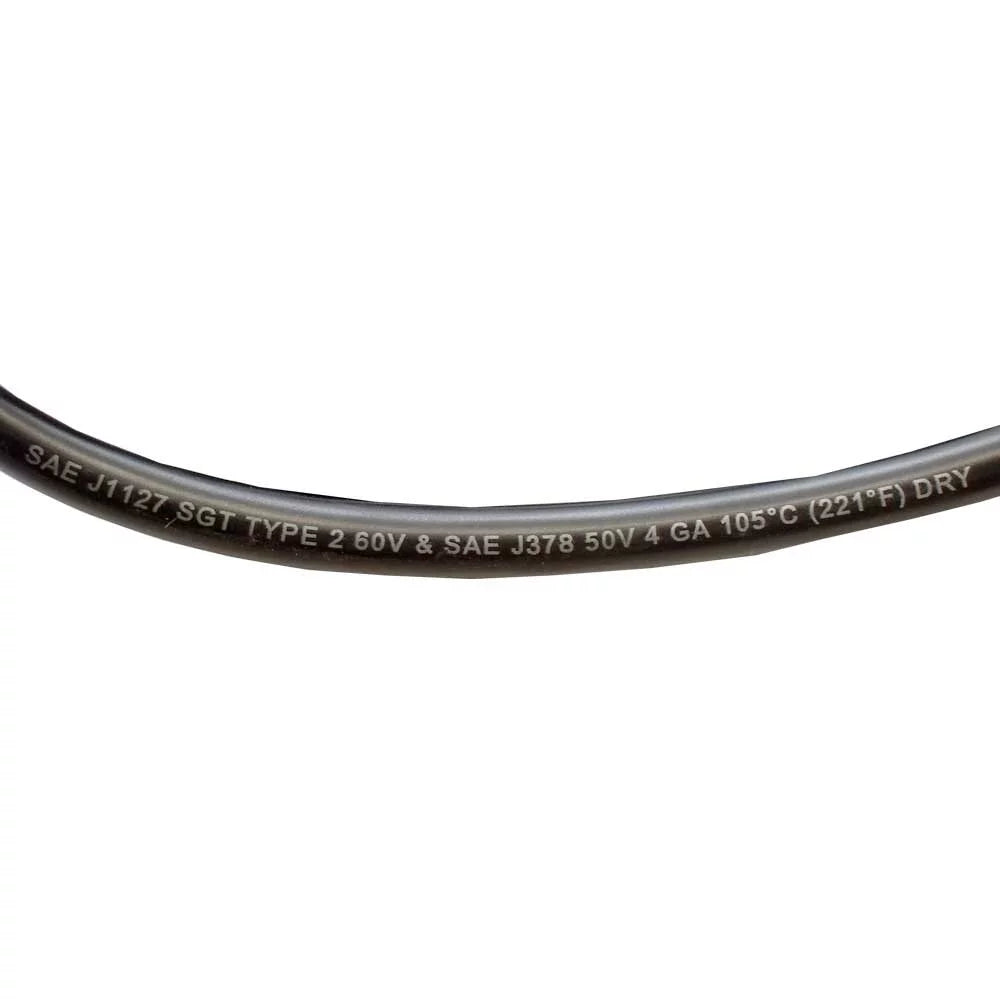 Triton Marine Boat Battery Cable | 4 AWG 12 Foot 5/16 Lugs Jet