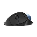 Logitech Ergonomic Wireless Trackball Mouse, Easy Thumb Control, Smooth Tracking, Ebony
