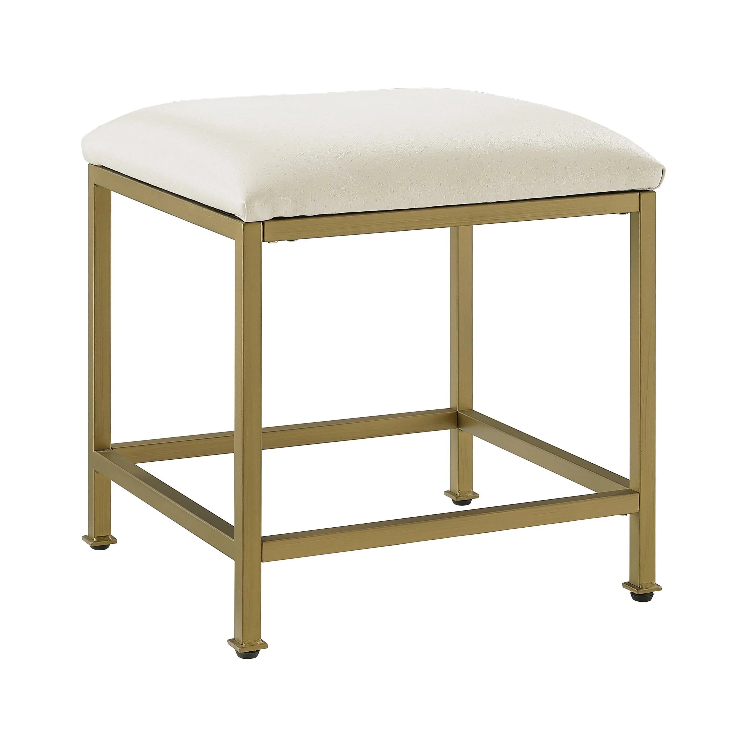 Aimee Vanity Stool Soft Gold