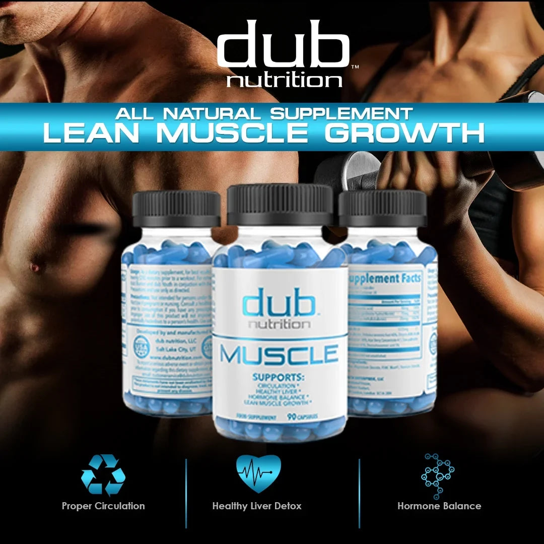 Most Advanced Formula: Burner, Muscle, Youth Combo by dub nutrition | All Natural Fat Burner, Muscle Recovery, Immune Boost Supplement | 90 Capsules per Bottle
