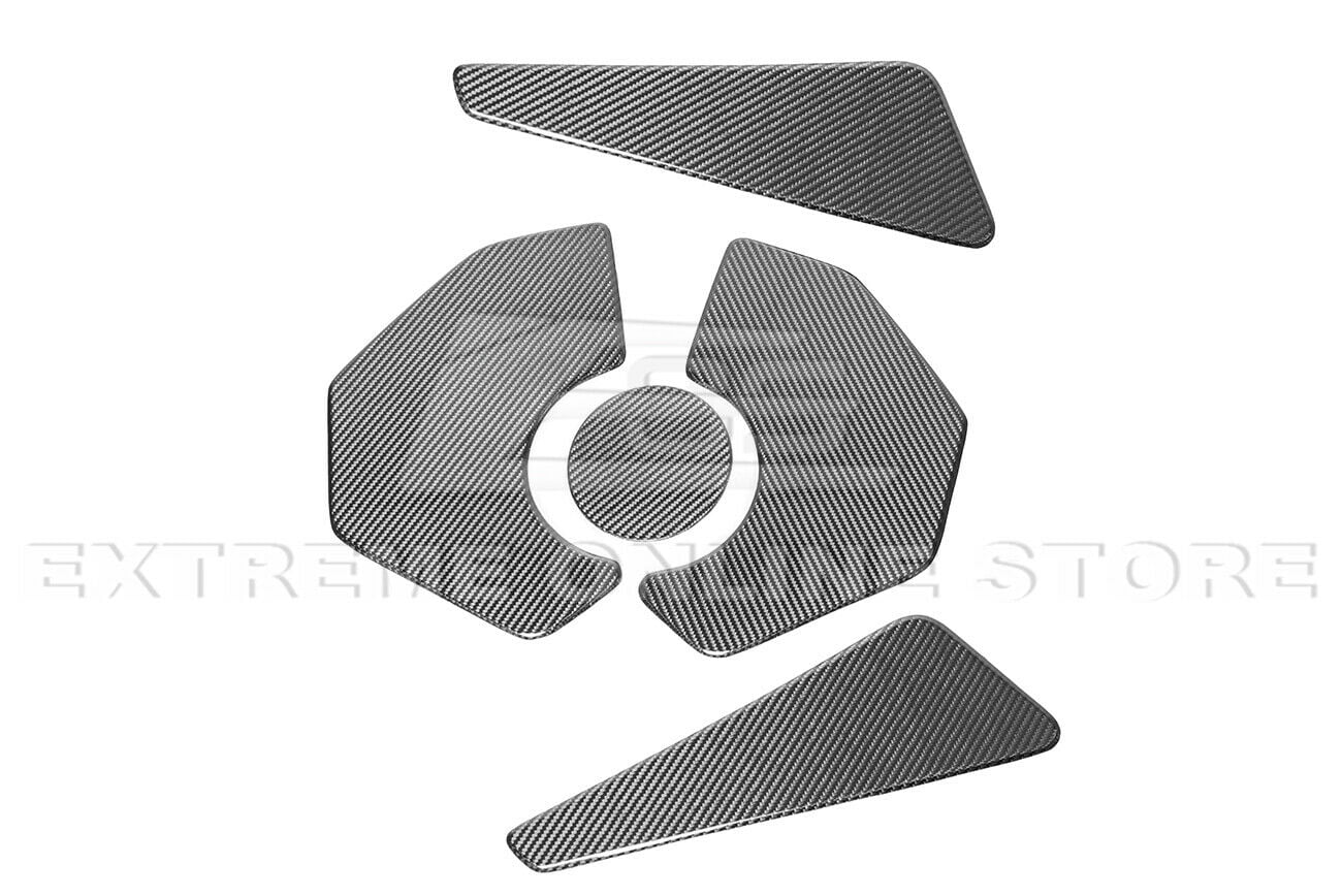 Replacement For 2020-Present Corvette C8 GM Factory Style CARBON FIBER Tape-On Engine Bay Trim Panel Overlay Accents Cover 5 Pcs