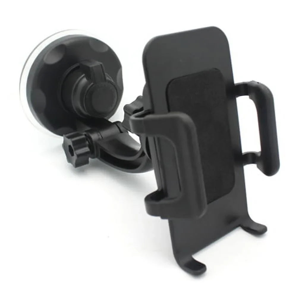 Car Mount Windshield Phone Holder Swivel Cradle Window Rotating Dock Suction Ebony D8 for Motorola Droid Turbo 2, Moto Z Droid Force Droid - Galaxy J3 J5 J7, Note 4 5, S5 S6 Edge Edge+ S7