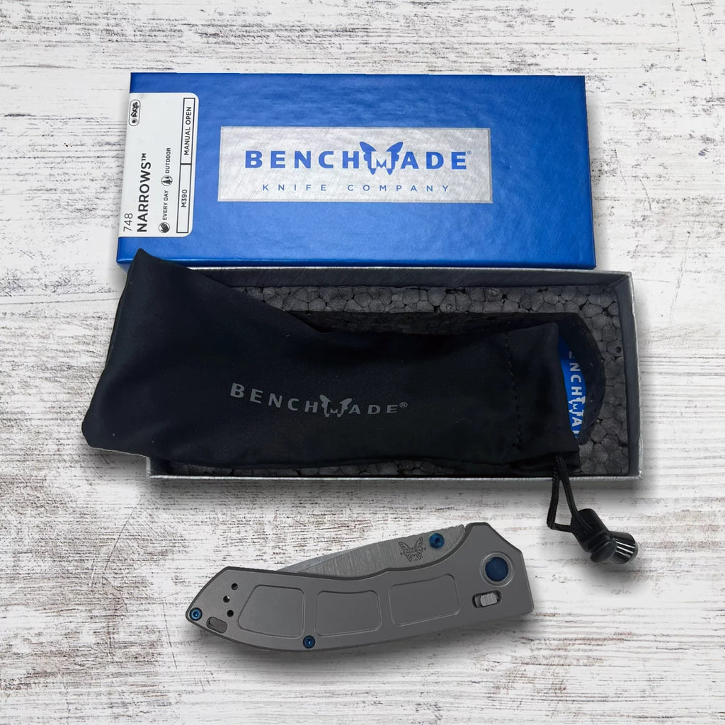 Benchmade 748 Narrows 3.43-Inch M390 Steel Blade Titanium Handle Folding Knife