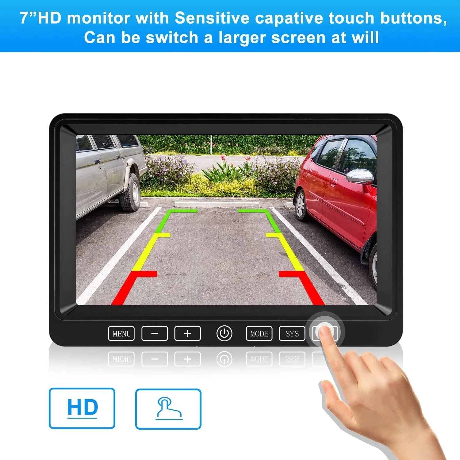 7'' Backup Camera Monitor Car Rear View Backup Camera Waterproof Night Vision HD DVR Recorder xRoose FY01