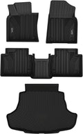 3W Floor Mats & Cargo Liner for Camry 2018-2024 ONLY FWD TPE All Weather Custom Fit Floor Liner and Trunk Mat for Camry FWD (Not for Hybrid or AWD)