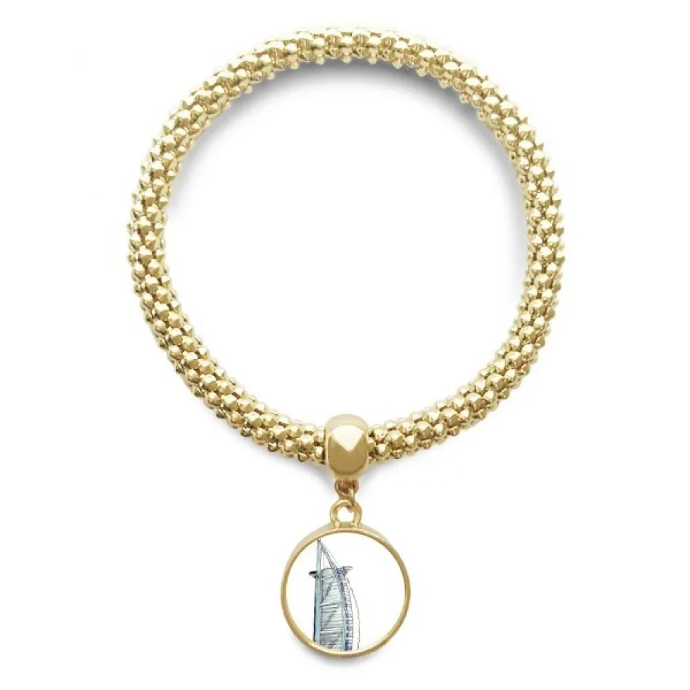 burj al-arab luxury hotel dubai en bracelet round pendant jewelry chain