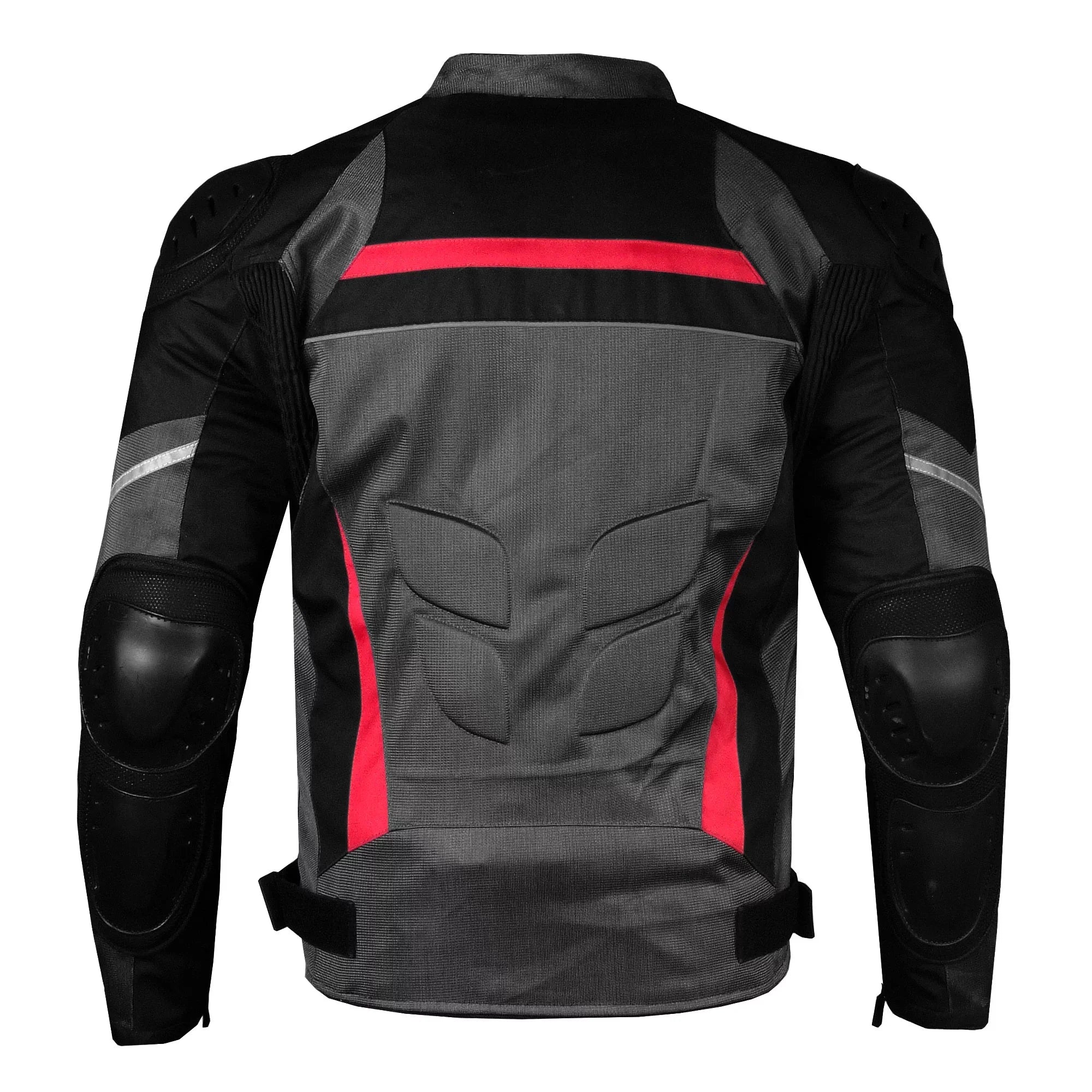AirTrek Men Mesh Motorcycle Touring Waterproof Rain Armor Biker Jacket Grey L