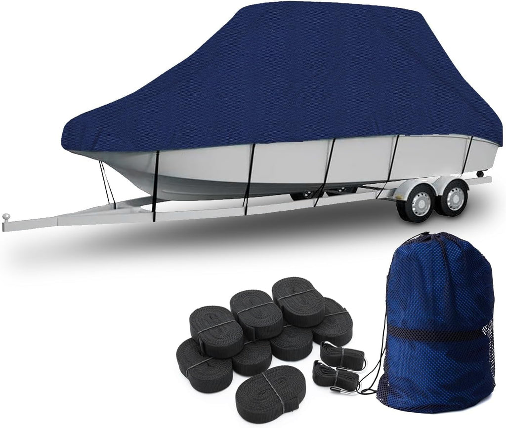 Semi-Custom Fishing Boat with T-Top/Hard Top 29' 6" Long and 120" Wide Seal Skin 1200 Boat Cover