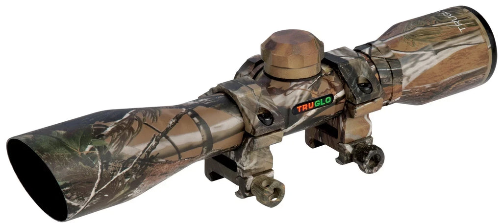 Truglo TG8504CD Compact 4x 32mm Obj 22.5 ft @ 100 yds FOV 1" Tube Realtree APG Diamond