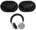 2) Polk Audio DB692 6X9" 450w Car Marine/ATV/Motorcycle/Boat Speakers+Headphones
