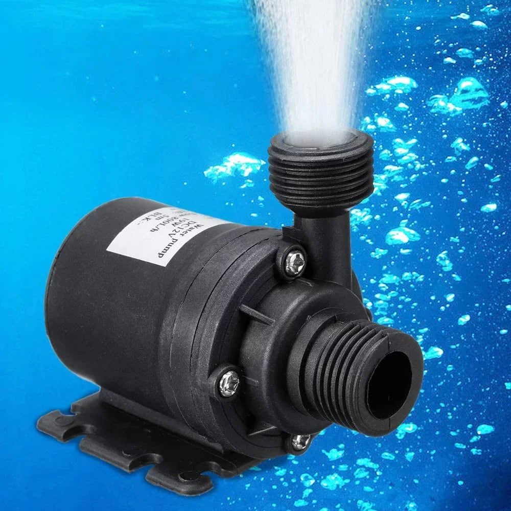 DC 12V Brushless Water Pump 1/2'' Male Thread Centrifugal Submersible Pump 800L/H 210GPH 4M/13ft for Fountain Solar Panel Pond Aquarium Water Circulation System