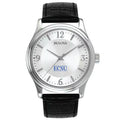 Men's Bulova Silver Elizabeth City State University Vikings Leather Watch