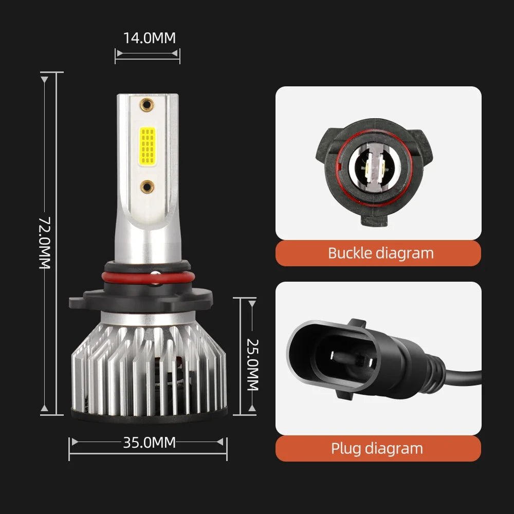 6pcs LED Bulbs For Mazda CX-9 2013-2015, 9005 H11 LED Hedlight Bulbs High Low Beam + H11 Fog Light 6000K