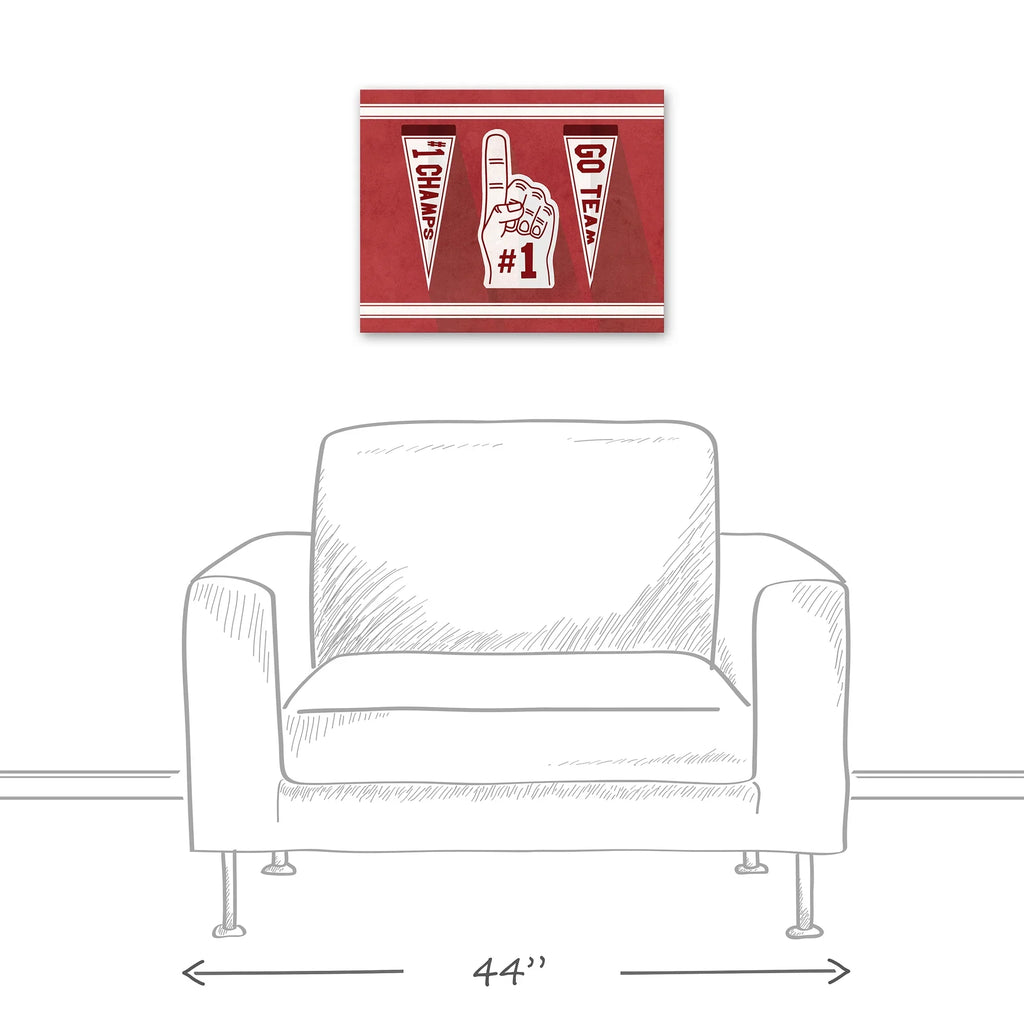 Creative Products Number One Fan 16x20 Canvas Wall Art