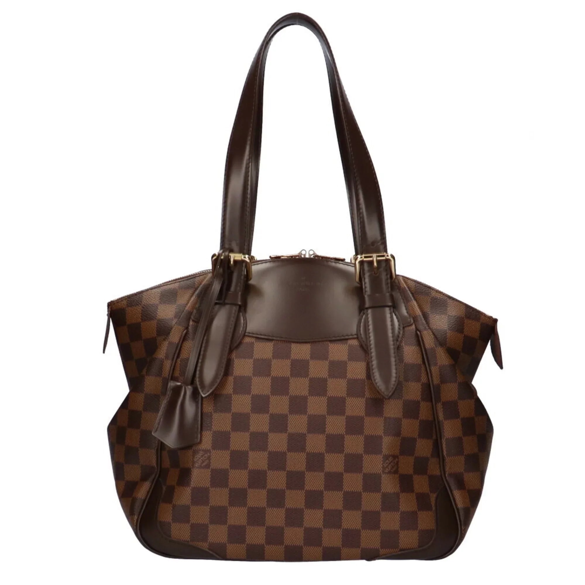 Authenticated Used Louis Vuitton LOUIS VUITTON Verona MM Damier Shoulder Bag Canvas Brown Women's