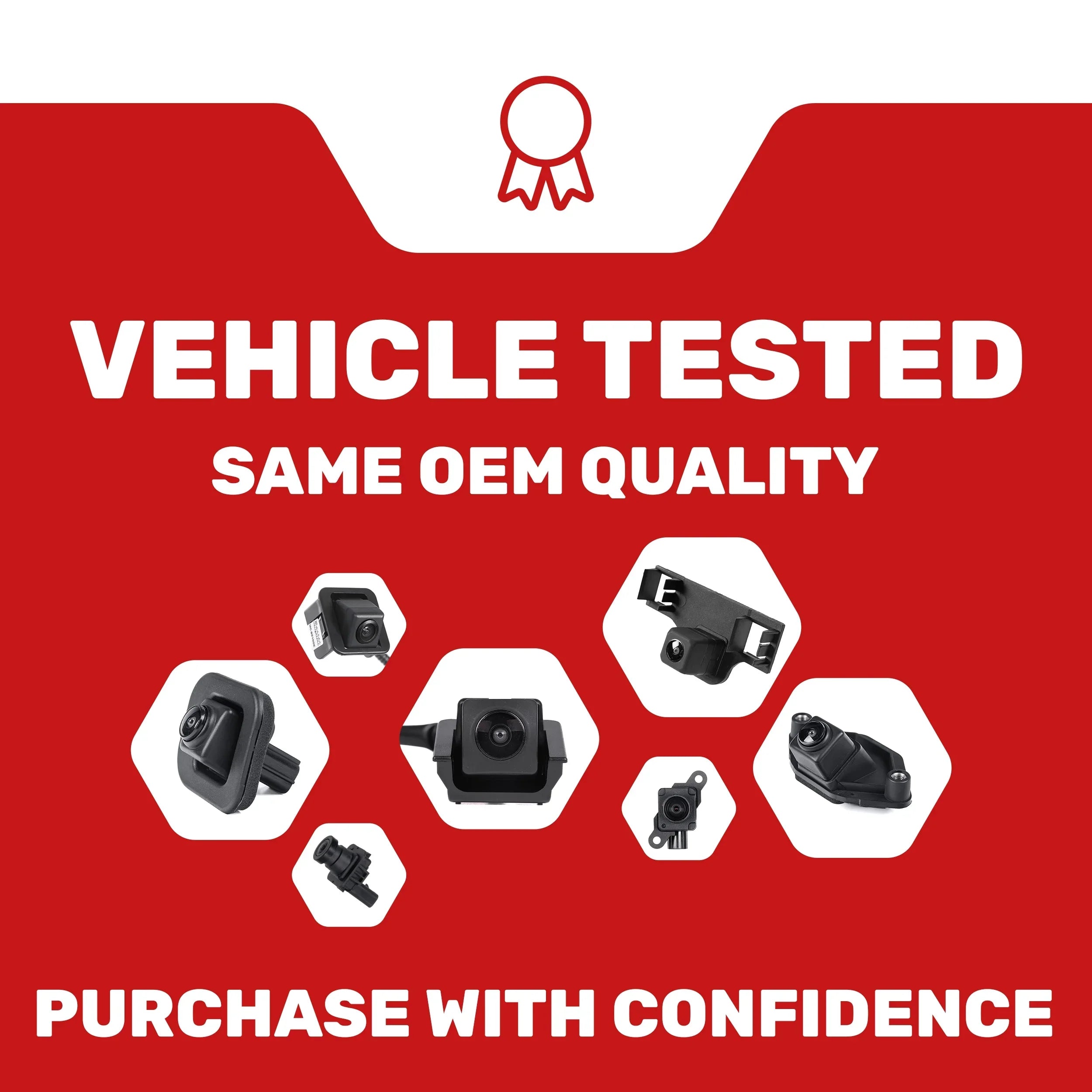 Master Taiaters Replacement for Cadillac Escalade/Escalade ESV w/Surround View (15), Escalade/ESV w/AVM (16) / GMC Yukon/XL/Denali w/Surround (15-16) Backup Camera OE # 23405751, 23135152, 23324497