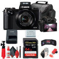 PowerShot G5 X Digital Camera (0510C001), 64GB Card, Card Reader, Deluxe Soft Bag, Flex Tripod, Hand Strap, Memory Wallet, Cleaning Kit (International Model)