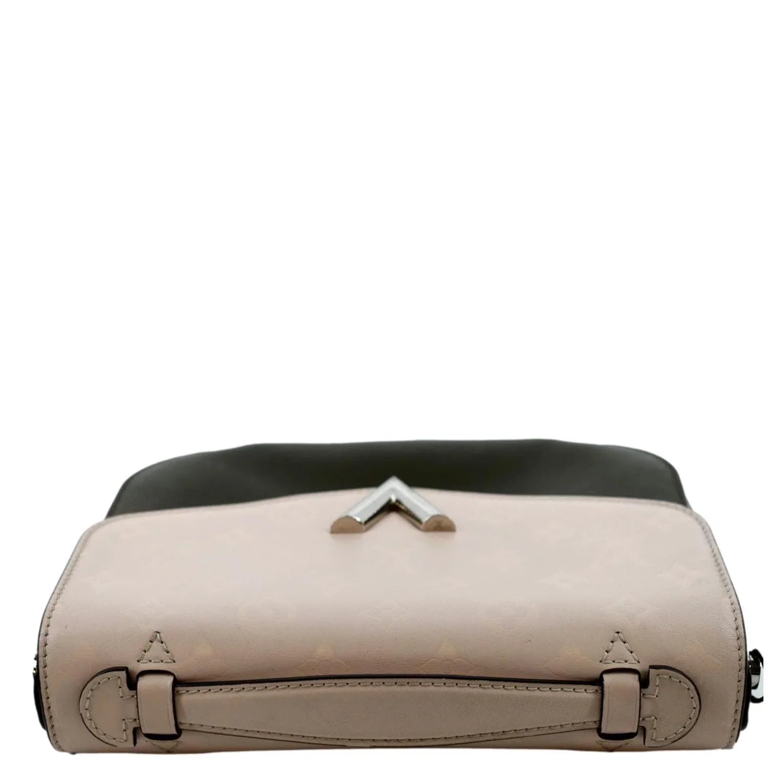 Pre-owned LOUIS VUITTON Very Calfskin Leather Saddle Shoulder Bag Khaki Green