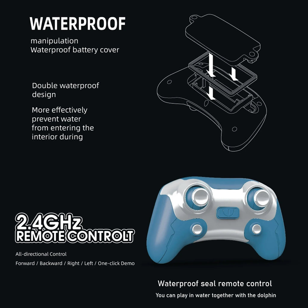 Remote boat,Demo Head Water Waterproof Animal Boat Remote Water Remote Boat Head Ball Head Click Water Dolphin Toy Kids Pool Boat Waterproof /one Animal River Pool Toy Kids