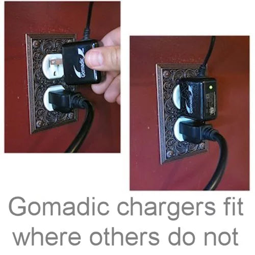 Gomadic ligent Compact AC Home Wall Charger suitable for the Nokia Lumia 530 - High output power with a convenient, foldable plug design - Uses T
