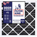 Filter King 12x12x1 Air Filter | 4-PACK | Carbon MERV 8 HVAC Pleated A/C Furnace Filters | MADE IN USA | Actual Size: 11.5 x 11.5 x .75"