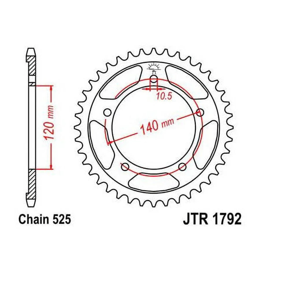 JT Front & Rear Sprocket Kit for Street SUZUKI GSX-R600 2006-2010
