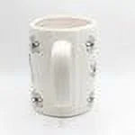 Rae Dunn MOM Ivory Ceramic Mug Jet LL Letters Dark Daisys 16 oz dishwasher safe may get hot in Microwave Mother's Day