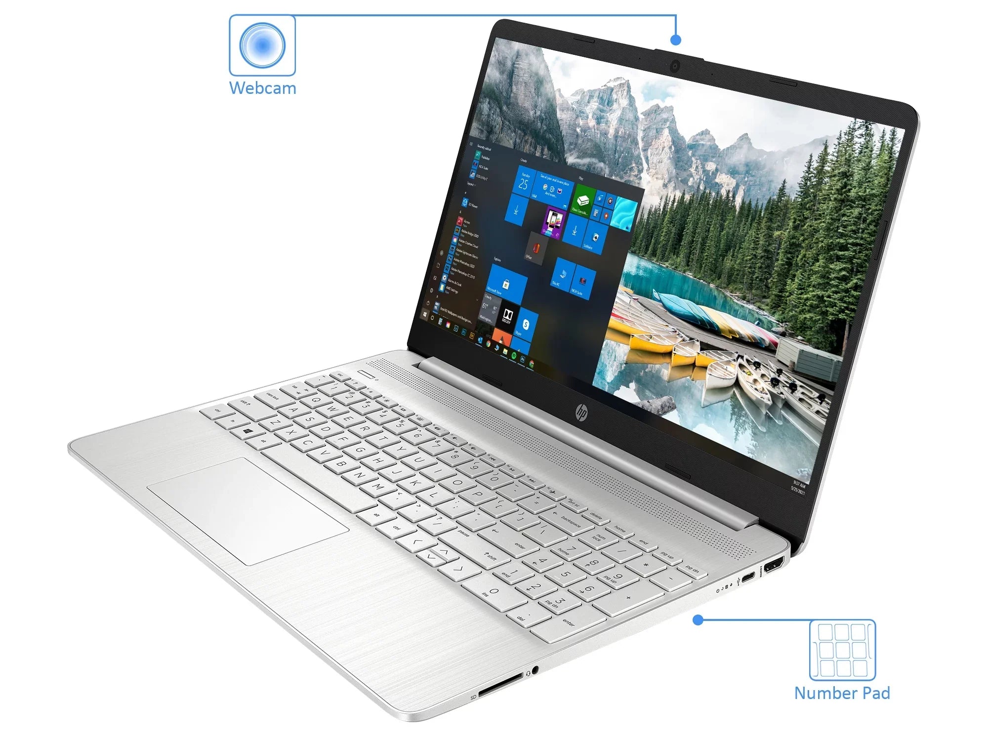 15 Laptop, 15.6" FHD Display, AMD Ryzen 5 5500U Upto 4.0GHz, 32GB RAM, 1TB NVMe SSD, Vega 6, HDMI, Card Reader, Wi-Fi, Bluetooth, Windows 10 Home