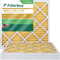 Filterbuy 12x12x1 MERV 11 Pleated HVAC AC Furnace Air Filters (4-Pack)
