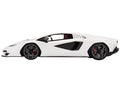 Diecast Lamborghini Countach LPI 800-4 Bianco Siderale White with Jet Accents 1/18 Model Car by Top Speed