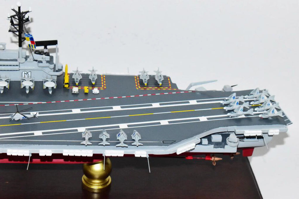 USS Ranger CV-61 Aircraft Carrier Model,Navy,Scale Model,Mahogany,Forrestal Class