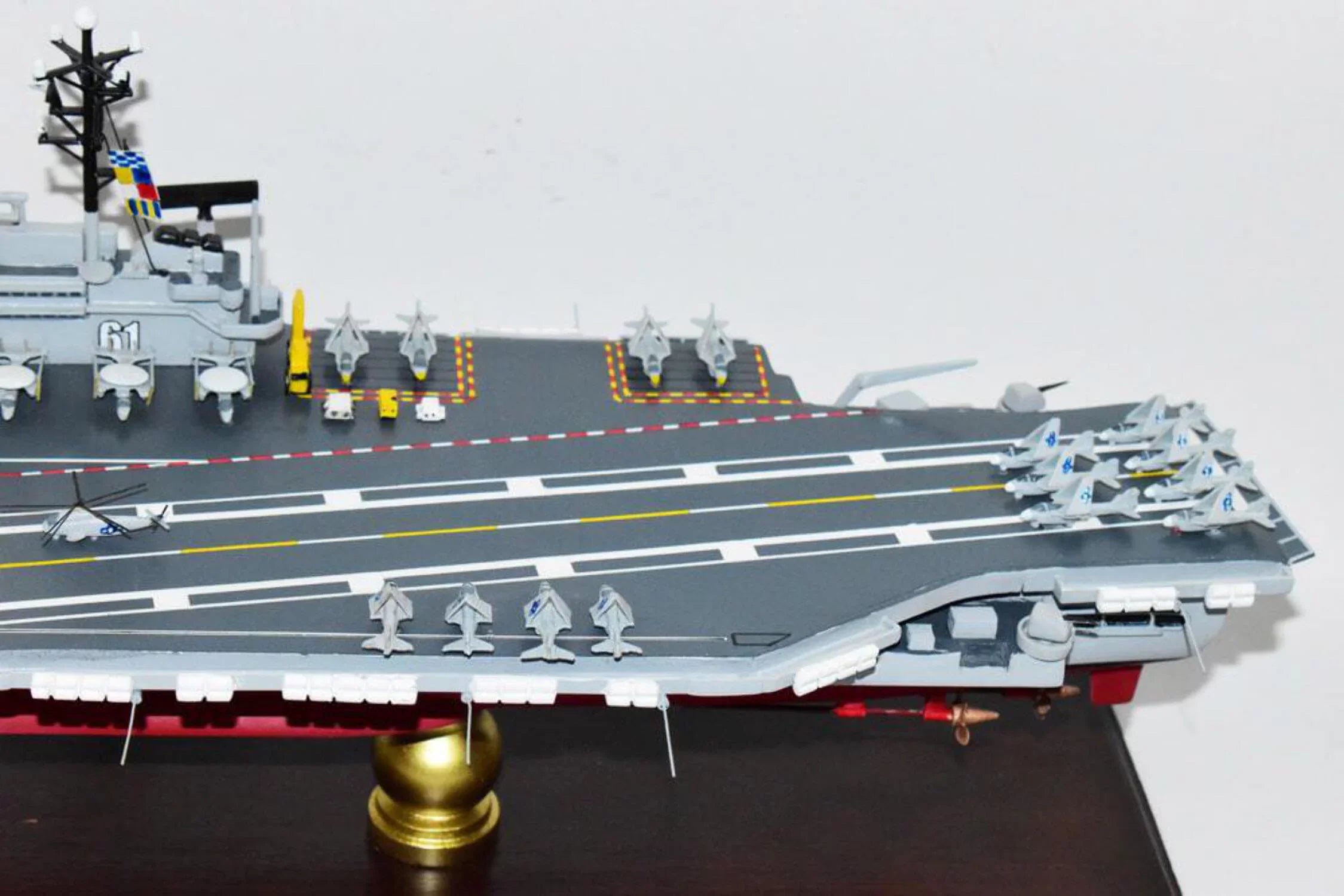 USS Ranger CV-61 Aircraft Carrier Model,Navy,Scale Model,Mahogany,Forrestal Class