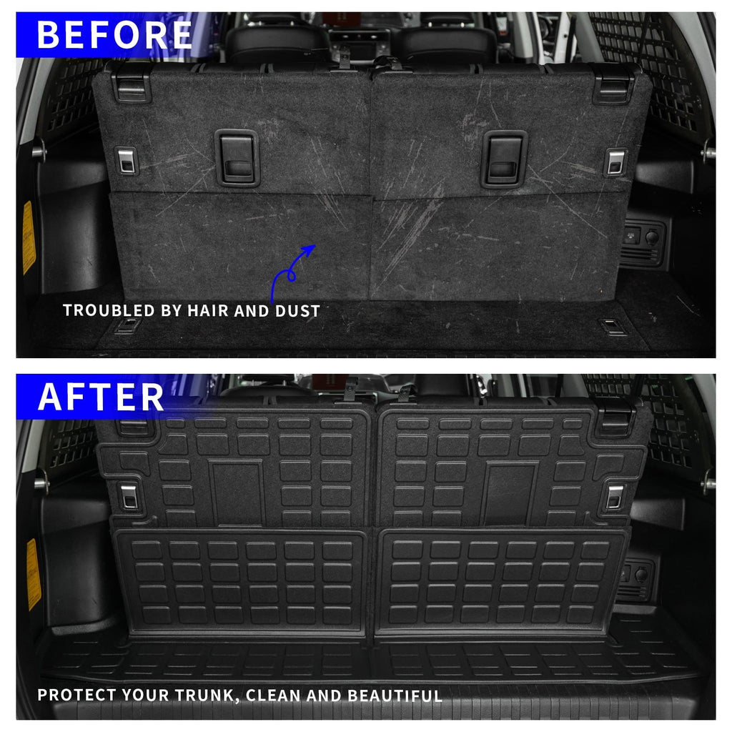 Fit 2010-2023 4Runner 7 Seats Trunk Mat Cargo Liner Accessories (3rd Row Backrest Mats+Trunk Mat)
