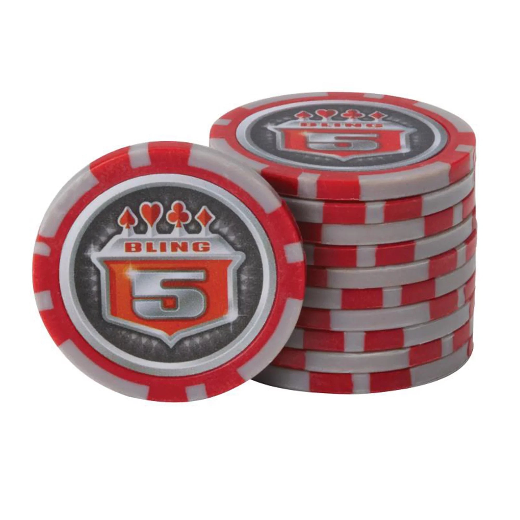Fat Cat 55-0655 Bling Texas Hold Em 500 Count Clay Poker Chip Set w/ Case