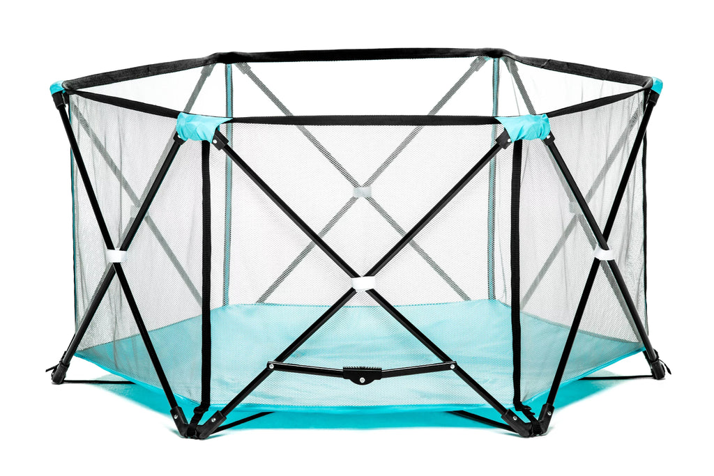 Regalo My Play® Portable Play Yard Indoor and Outdoor, Washable, Aqua, 6-Panel, Unisex
