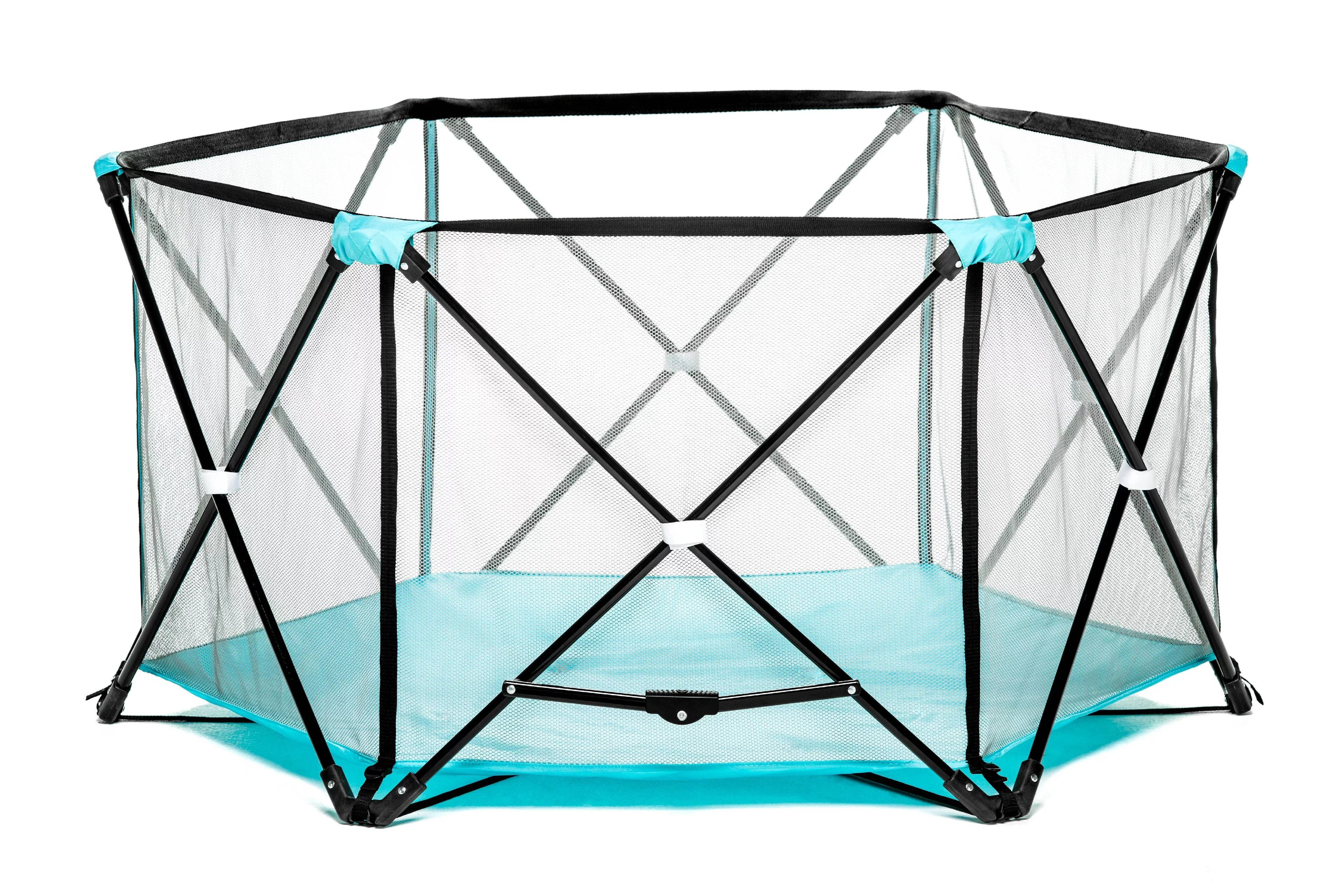 Regalo My Play® Portable Play Yard Indoor and Outdoor, Washable, Aqua, 6-Panel, Unisex