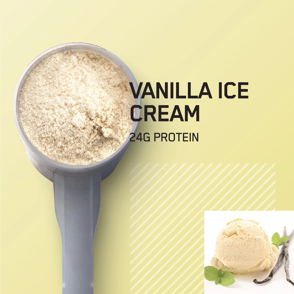 Optimum Nutrition, Gold Standard 100% Whey Protein Powder, Vanilla Ice Cream, 2 lb, 29 Servings