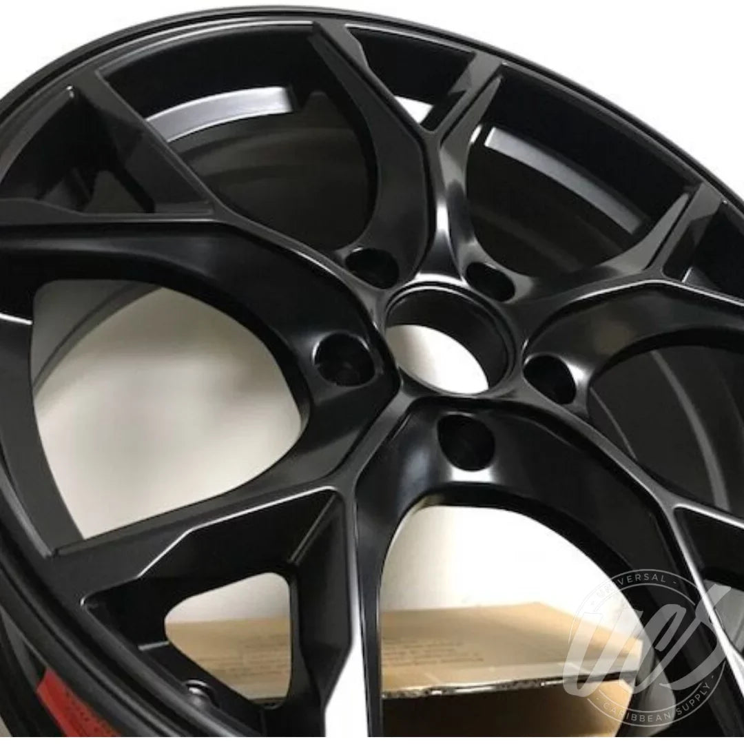 NEW 17 inch x 7.5 Alloy Wheels Rims Compatible with Honda Civic 5 lug Satin Jet +42 offset Set of 4