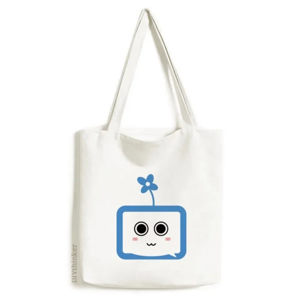 Clover Cute Small TV Happy Original Tote Canvas Bag Shopping Satchel Casual Handbag