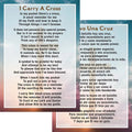 Bilingual I Carry A Cross - Llevo Una Cruz Pocket Prayer Card Pack of 100