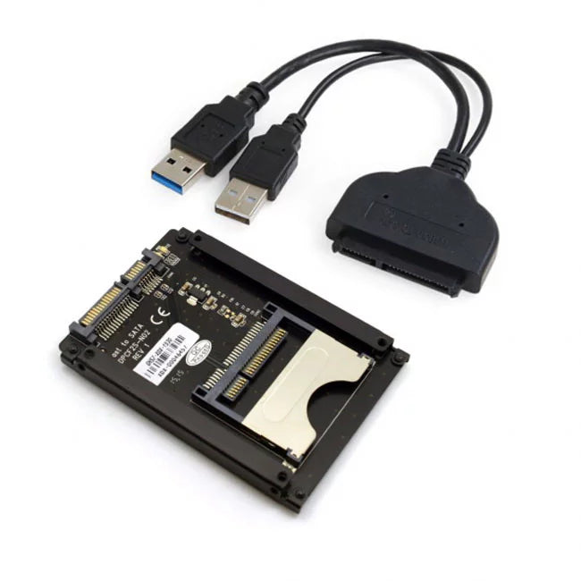 JSER SATA 22Pin to USB 3.0 to CFast Card adapter 2.5 inch Hard Disk Case SSD HDD CFast Card Reader for PC Laptop