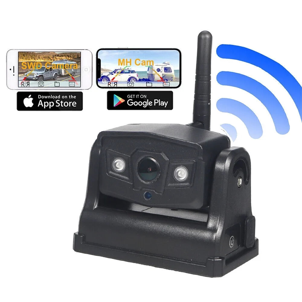 Jahy2Tech Magnetic WiFi Wireless Backup Camera, Front/Rear View Camera 9600mAh Battery