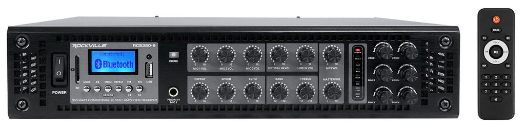 6-Zone Amplifier+4 JBL Pendant+6 Slim Dark Wall Speakers 4 Restaurant/Bar/Cafe