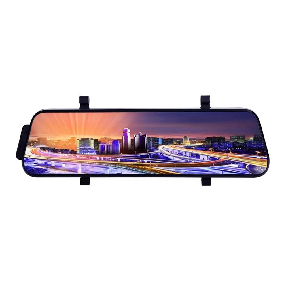 Tomshoo Full Dual Camera Dash Cam with 170° Wide Angle, 9.66 Inch Touchscreen, Motion Detection