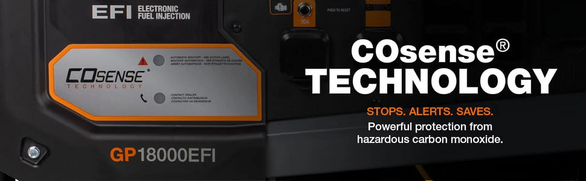 Generac 7706 GP18000EFI Gas Powered Portable Generator- 49st