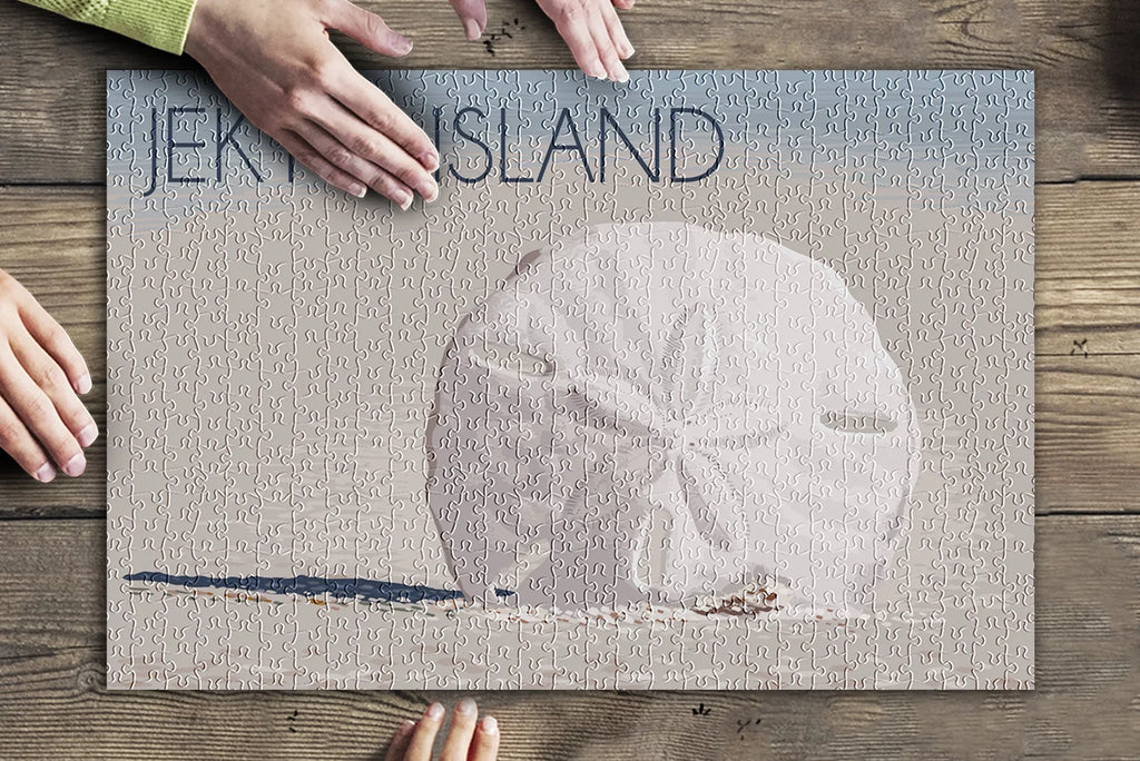 Jekyll Island, Georgia, Sand Dollar (19x27 inches, Premium 500 Piece Jigsaw Puzzle for Adults and Family, Made in USA)